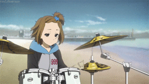 female drummer anime gif animated