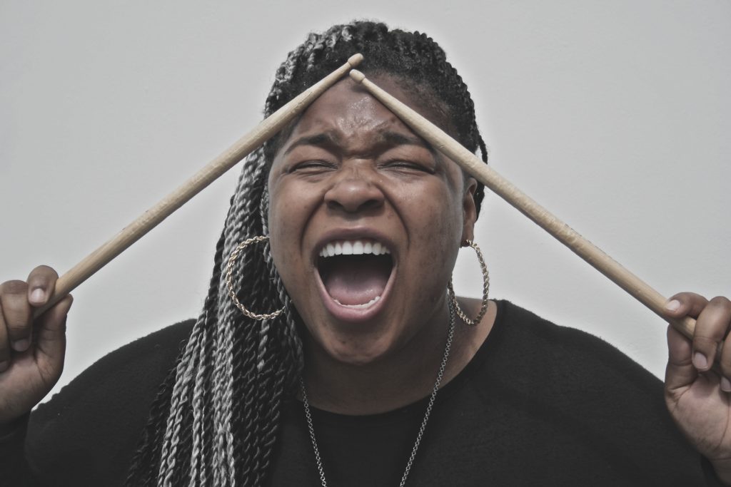 amazing black female drummer