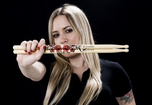 Talented Metal Drummer Fernanda Terra of Kambo Tom Tom Magazine