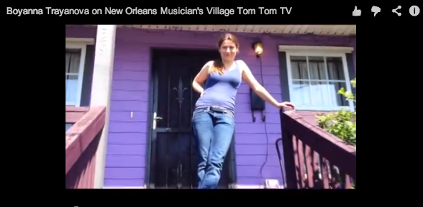 Boyanna Trayanova of New Orleans, Louisiana gives Tom Tom a tour of her home in the Musician's Village. It was built by Habitat for Humanity in the 9th Ward after Hurricane Katrina especially for musicians. Video by Kiran Gandhi for Tom Tom Magazine. www.tomtommag.com