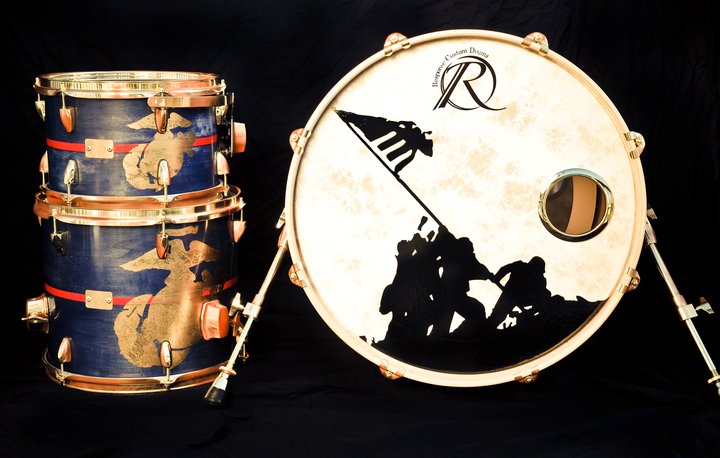 Marines Tribute Relic'd drum kit for sale!