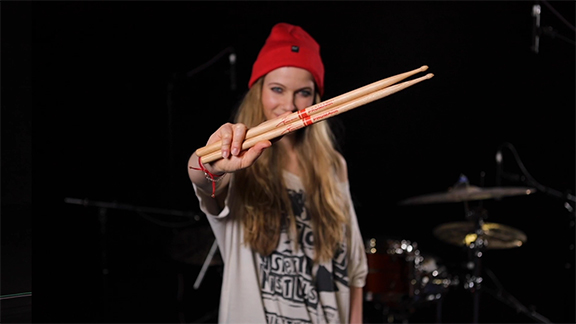 anika nilles best woman drummer custom sticks promark